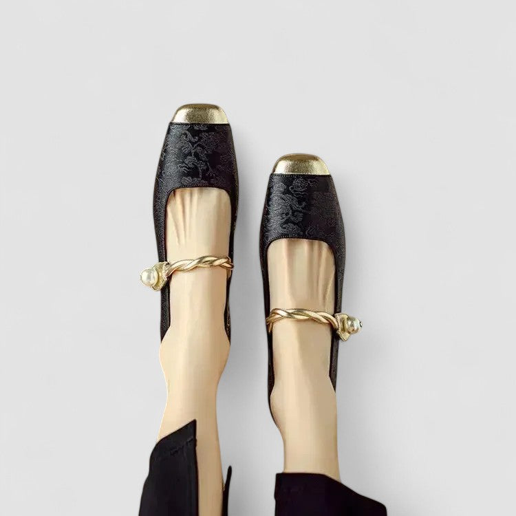 Mercy | Embellished Mary Jane Flat Shoes