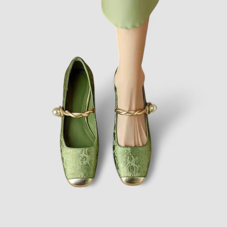 Mercy | Embellished Mary Jane Flat Shoes