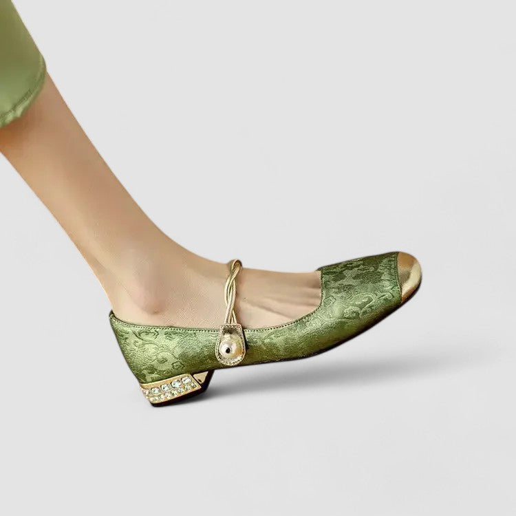 Mercy | Embellished Mary Jane Flat Shoes