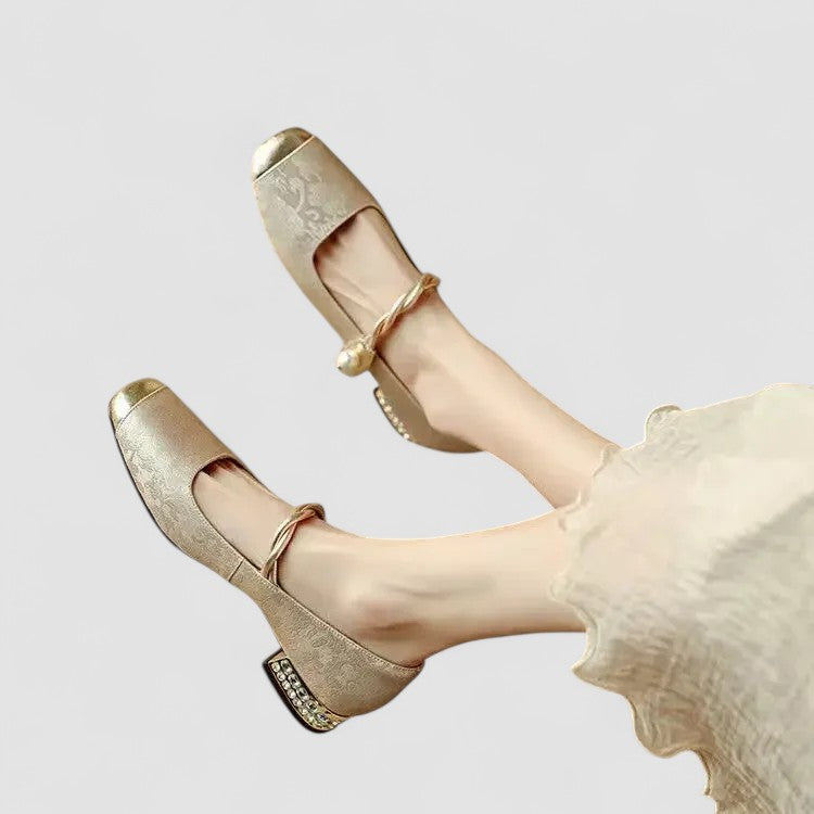Mercy | Embellished Mary Jane Flat Shoes