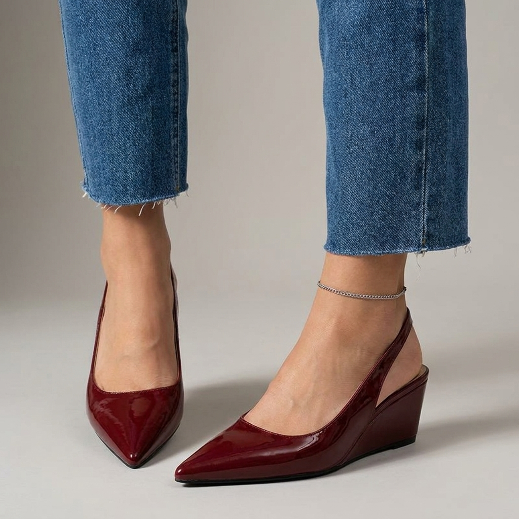 Wren | Refined Slingback Wedge Heels