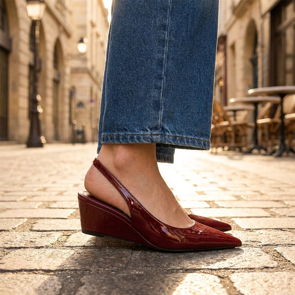 Wren | Refined Slingback Wedge Heels