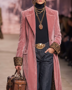 Sloane | Leopard-Lined Long Tailored Coat