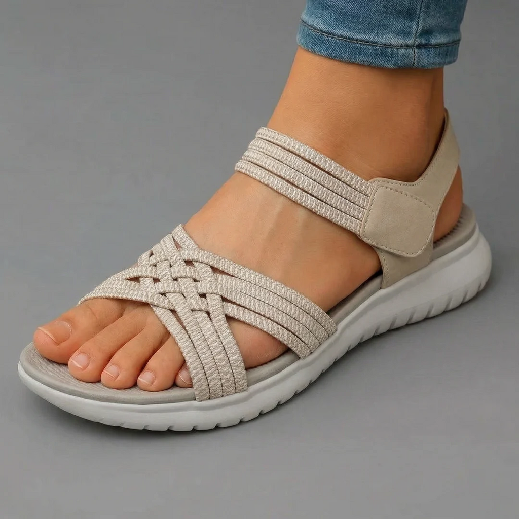Sage | Braided Strap Cushioned Sandals
