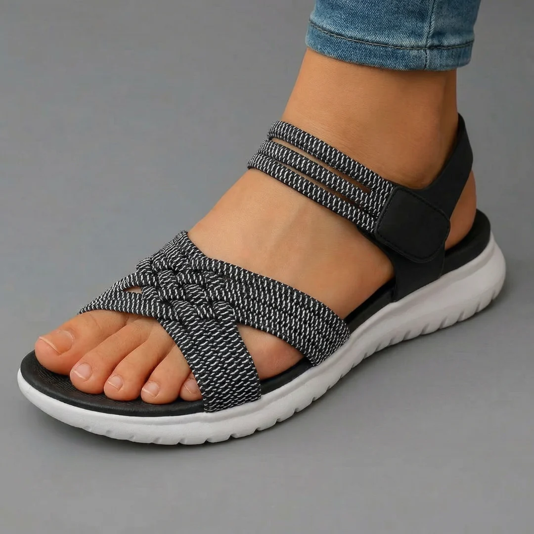Sage | Braided Strap Cushioned Sandals