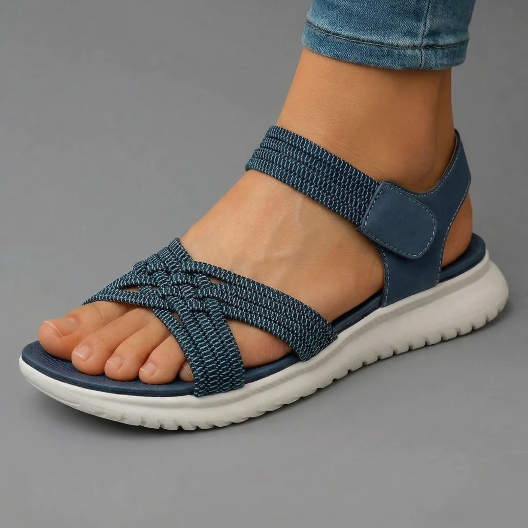 Sage | Braided Strap Cushioned Sandals