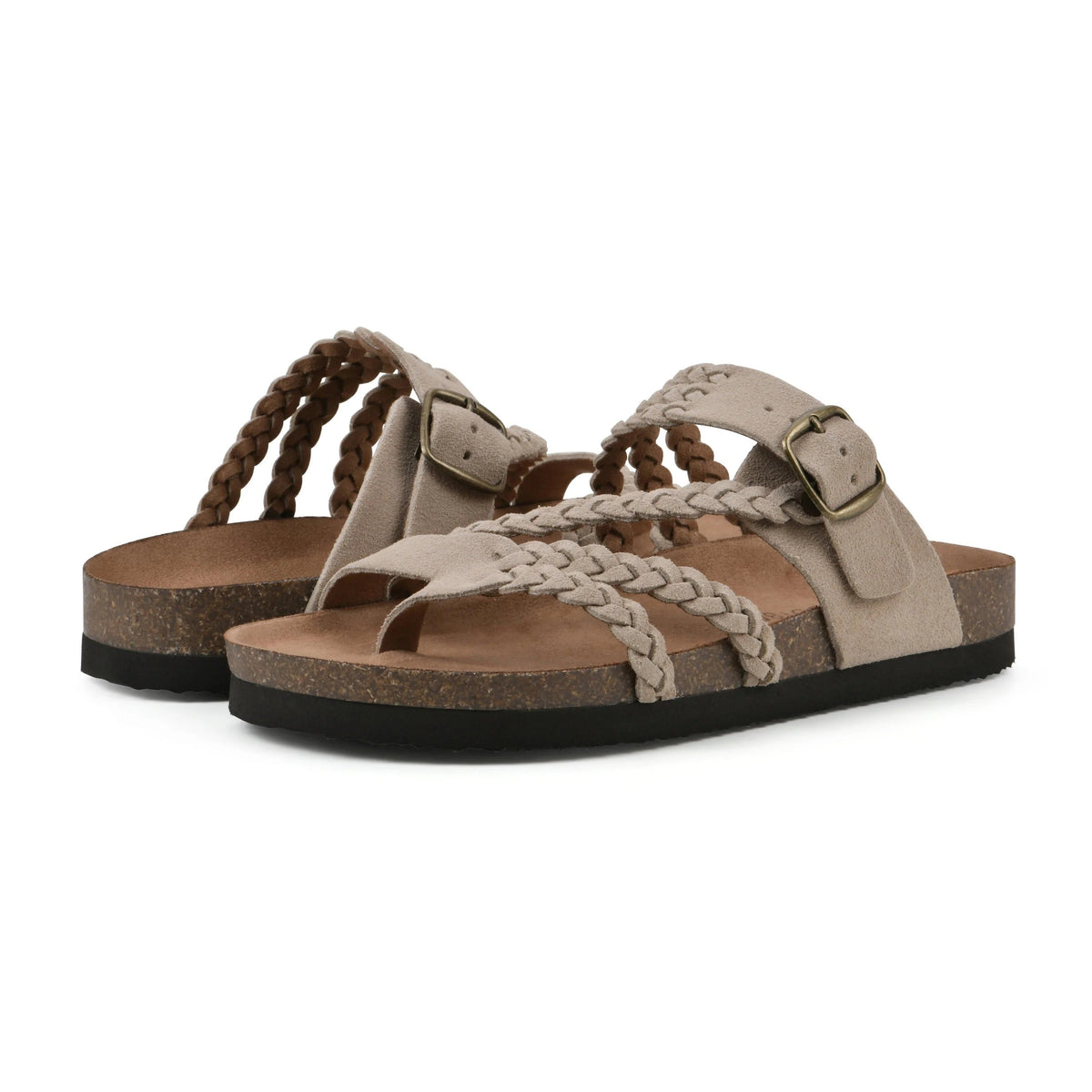 Tindra | Braided Buckle Toe-Post Sandals
