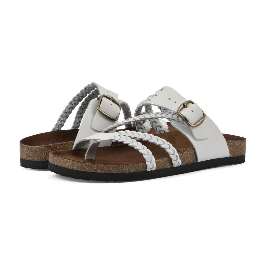Tindra | Braided Buckle Toe-Post Sandals