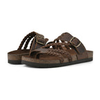 Tindra | Braided Buckle Toe-Post Sandals