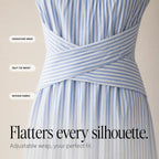 Veda | Sleeveless Striped Wrap-Waist Maxi Dress