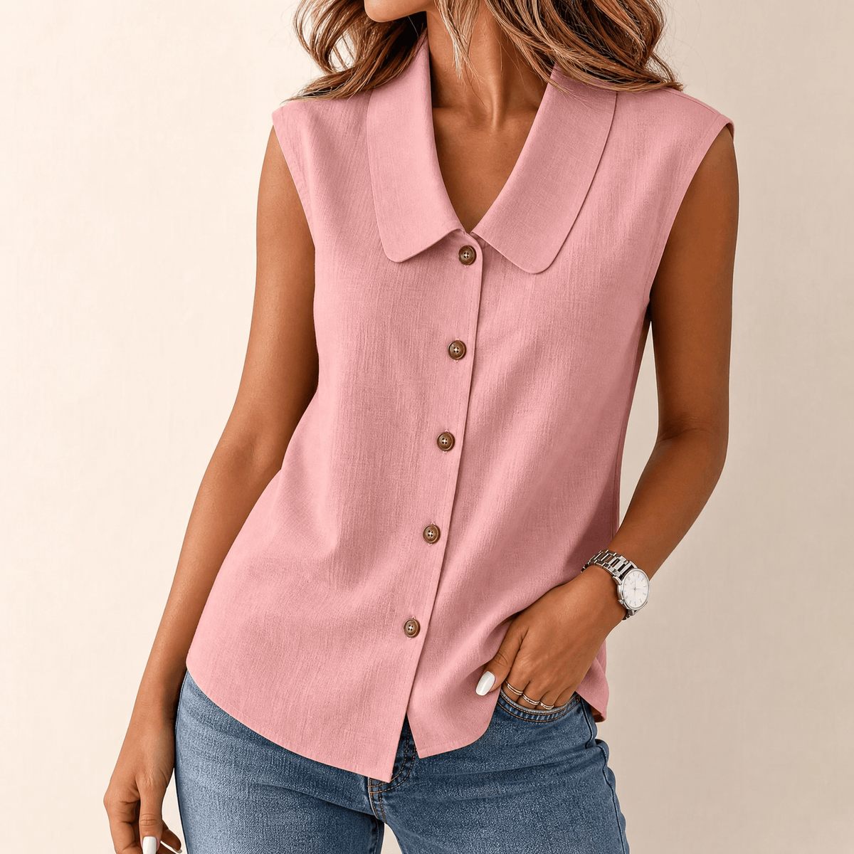 Zora – Women's Airy Collared Summer Top