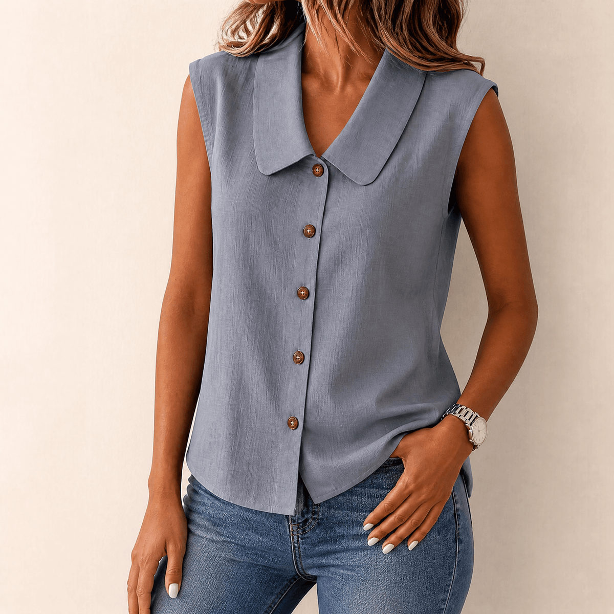 Zora – Women's Airy Collared Summer Top
