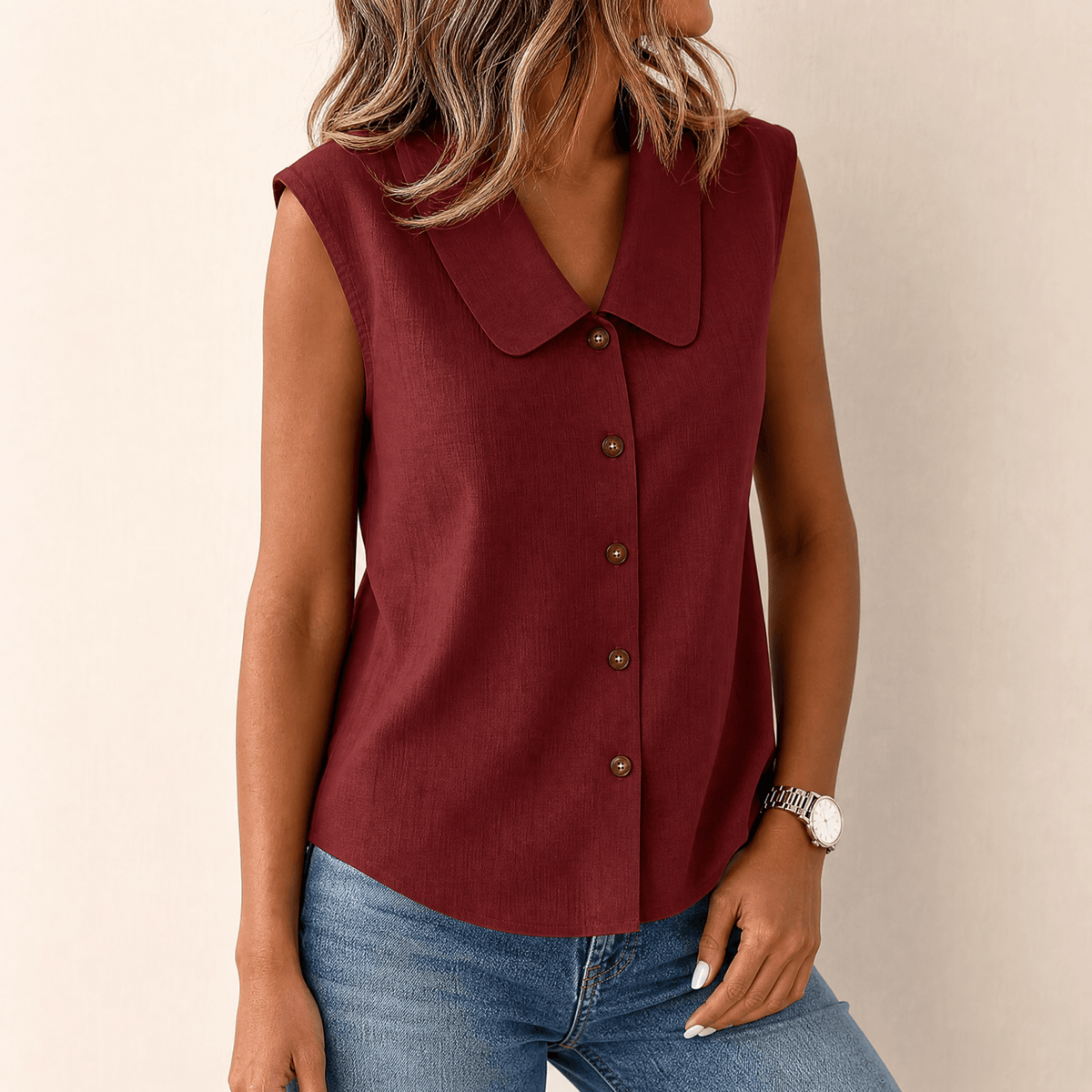 Zora – Women's Airy Collared Summer Top