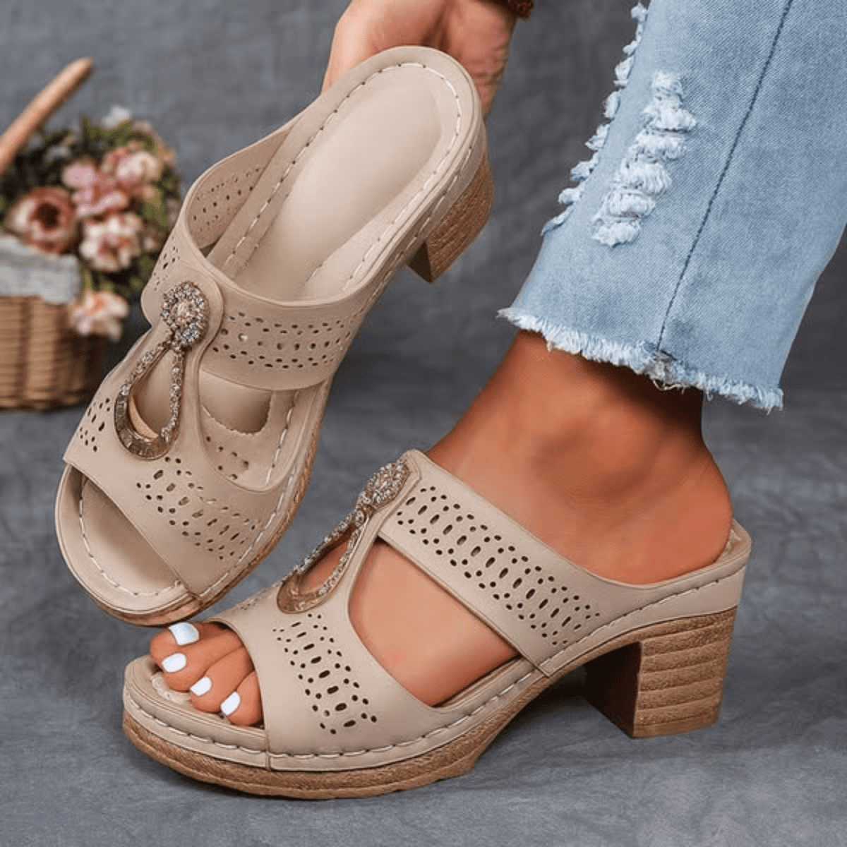 Nerida | Chic Slip-On Comfort Sandals