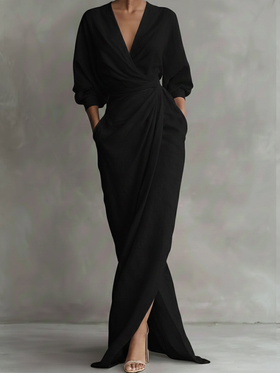 Lilith | Elegant Wrap Maxi Dress