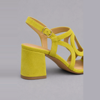 Xanthe | Bold Colour Low-Heel Sandals