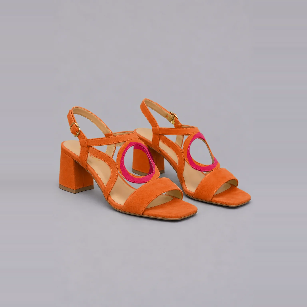 Xanthe | Bold Colour Low-Heel Sandals