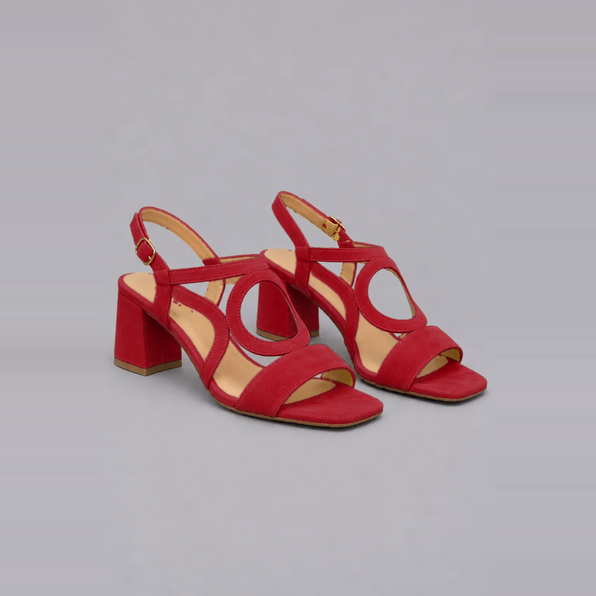 Xanthe | Bold Colour Low-Heel Sandals