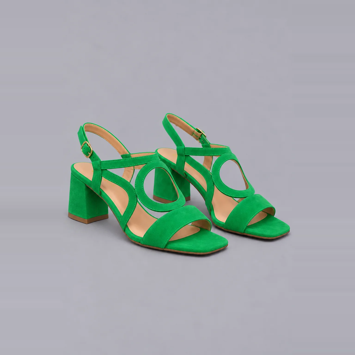 Xanthe | Bold Colour Low-Heel Sandals