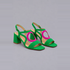Xanthe | Bold Colour Low-Heel Sandals