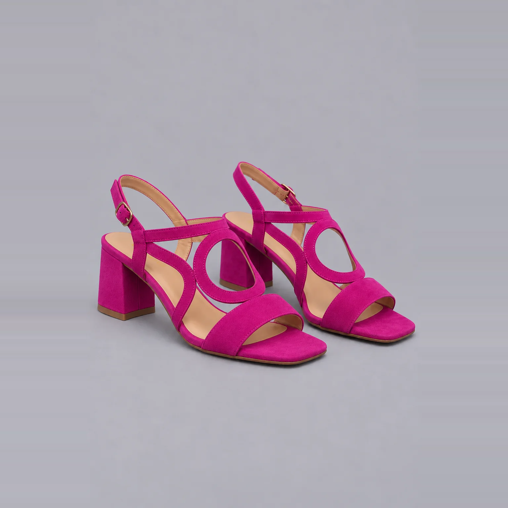 Xanthe | Bold Colour Low-Heel Sandals