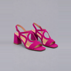 Xanthe | Bold Colour Low-Heel Sandals