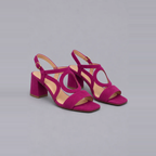 Xanthe | Bold Colour Low-Heel Sandals