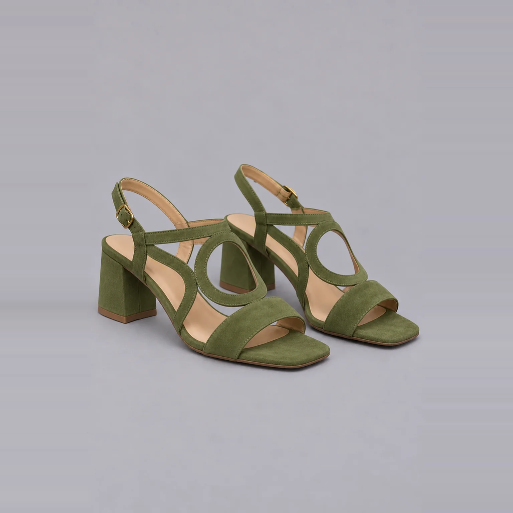 Xanthe | Bold Colour Low-Heel Sandals