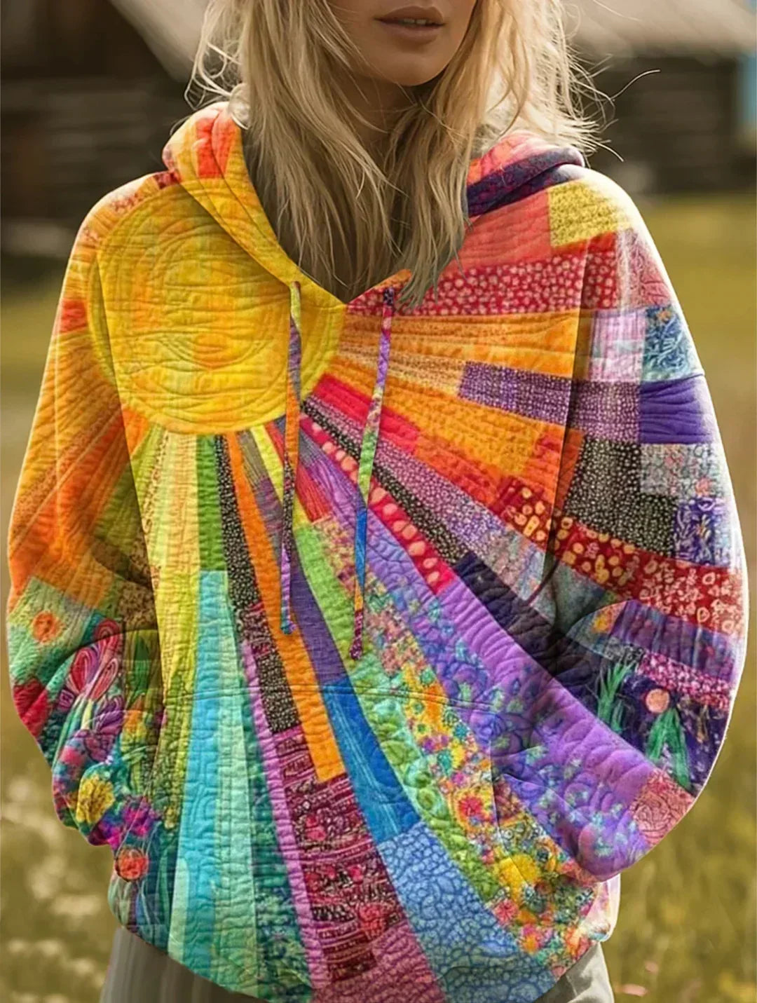 ISLA | PATCHWORK QUILTED HOODIE