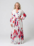 Piper | Long Sleeve Floral Wrap Maxi Dress