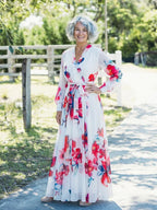 Piper | Long Sleeve Floral Wrap Maxi Dress