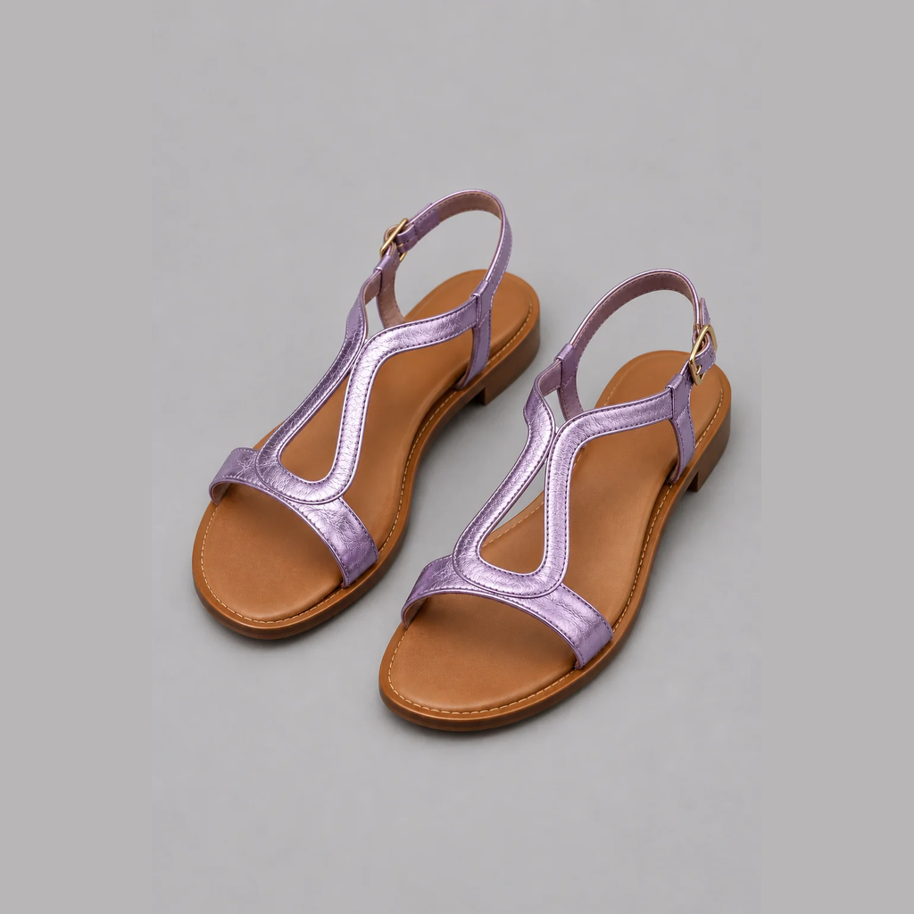 Florence | Bright T-Strap Summer Sandals