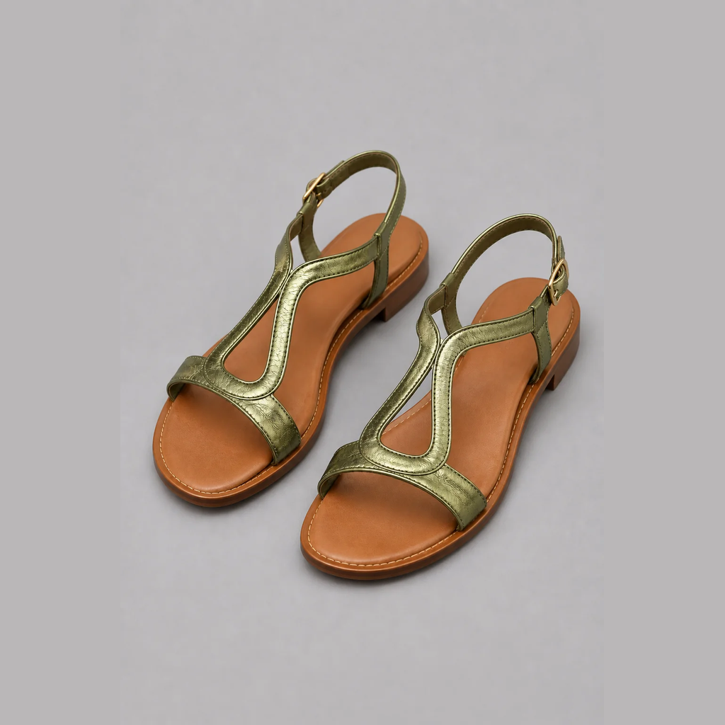 Florence | Bright T-Strap Summer Sandals
