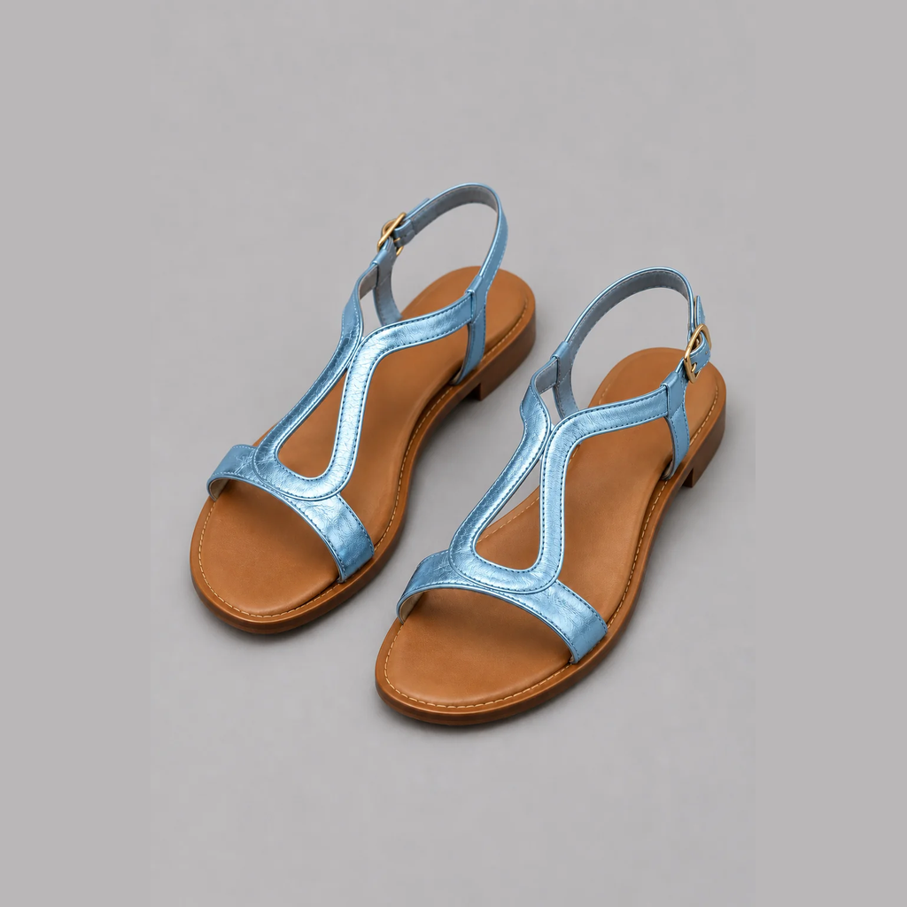 Florence | Bright T-Strap Summer Sandals