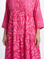 Alba | Button-Through Midi Dress