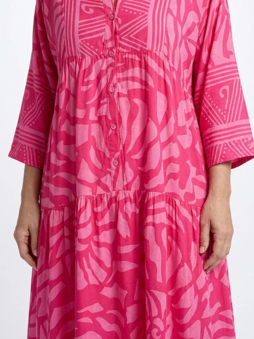 Alba | Button-Through Midi Dress