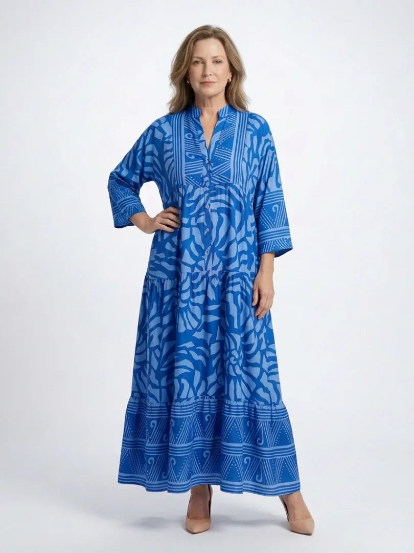 Alba | Button-Through Midi Dress