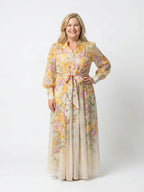 Penelope | Sheer Floral Long Sleeve Maxi Dress