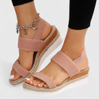 Lenora | Stretch-Knit Comfort Wedge Sandals