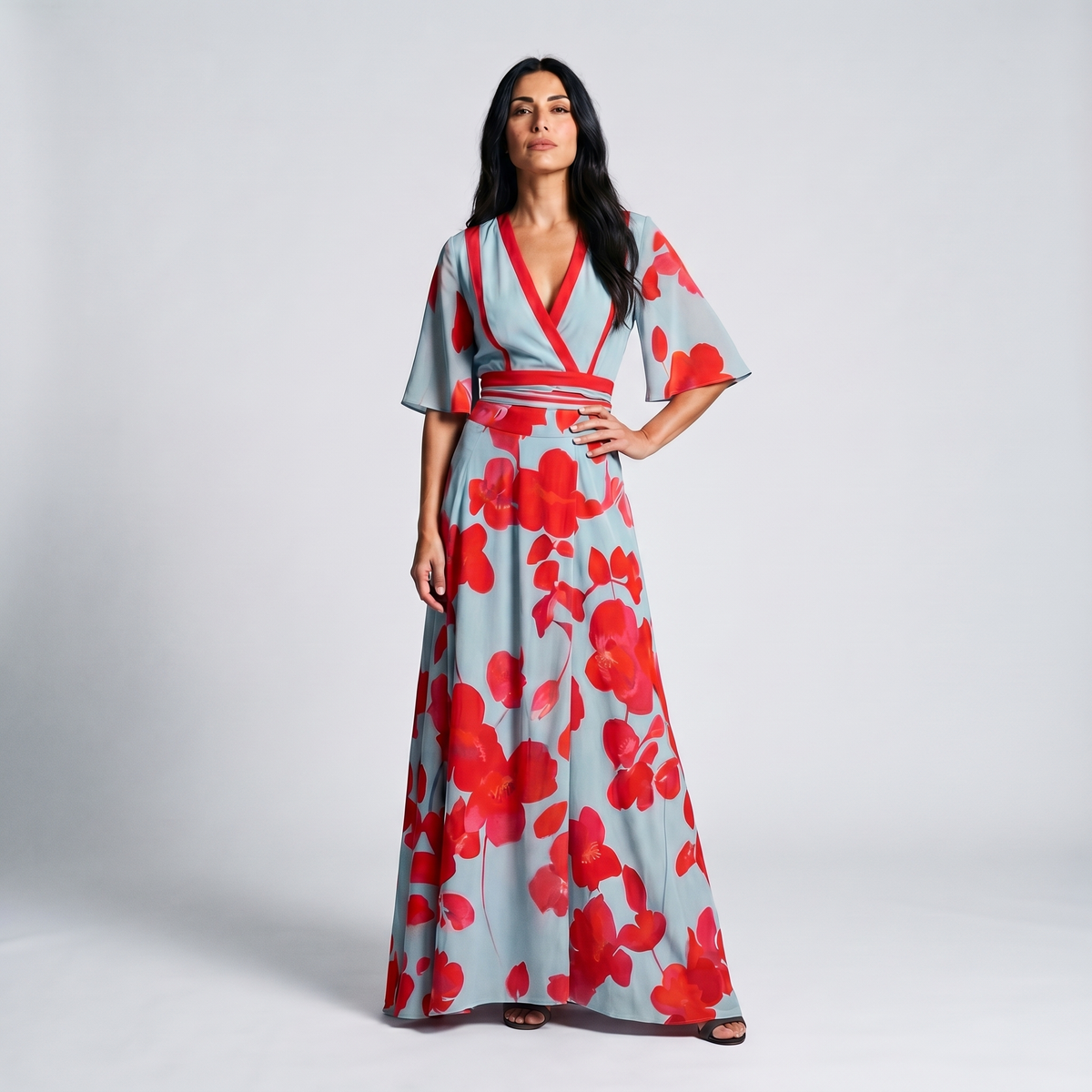 Reva | Floral Wrap Maxi Dress